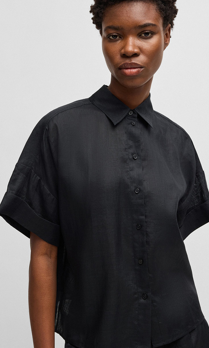 HUGO BOSS: Блуза из рами