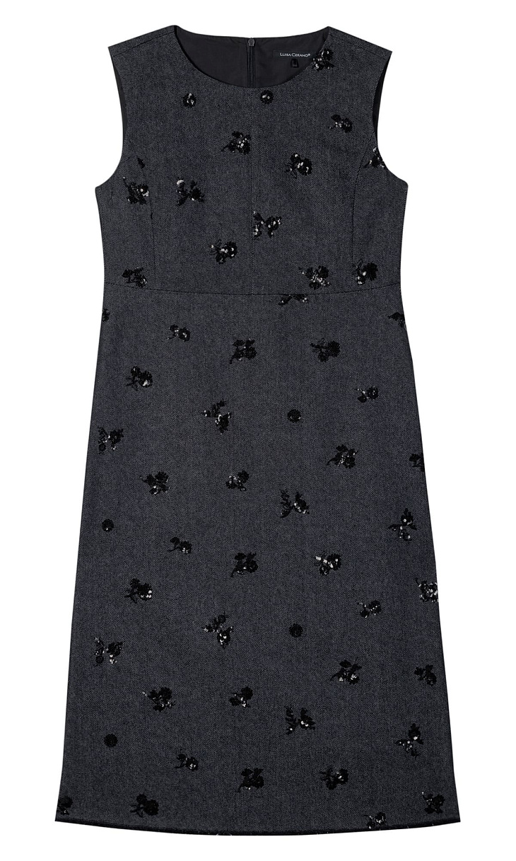 LUISA CERANO: Джинсовое платье с пайетками