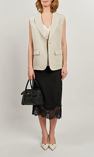 Льняной жилет с люрексом