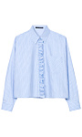 LUISA CERANO: Рубашка из хлопка с рюшами