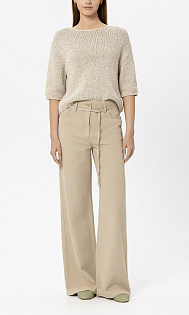 Широкие джинсы с поясом