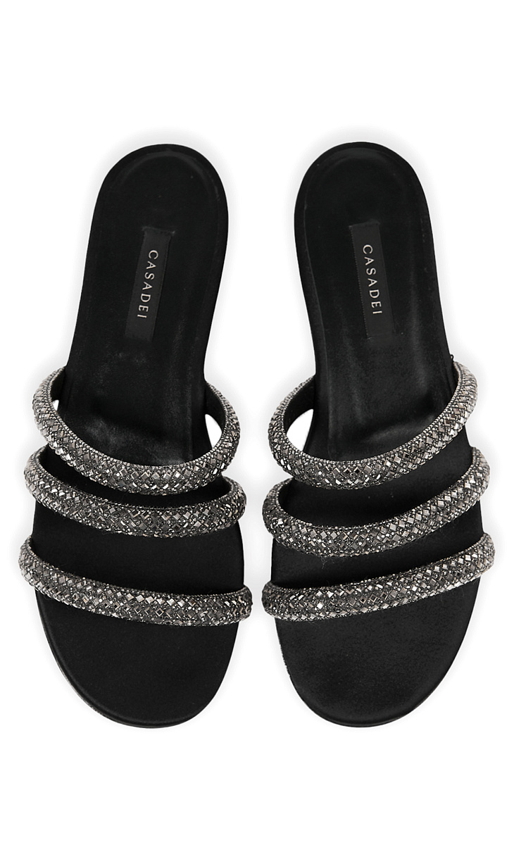 CASADEI: Шлепанцы со стразами