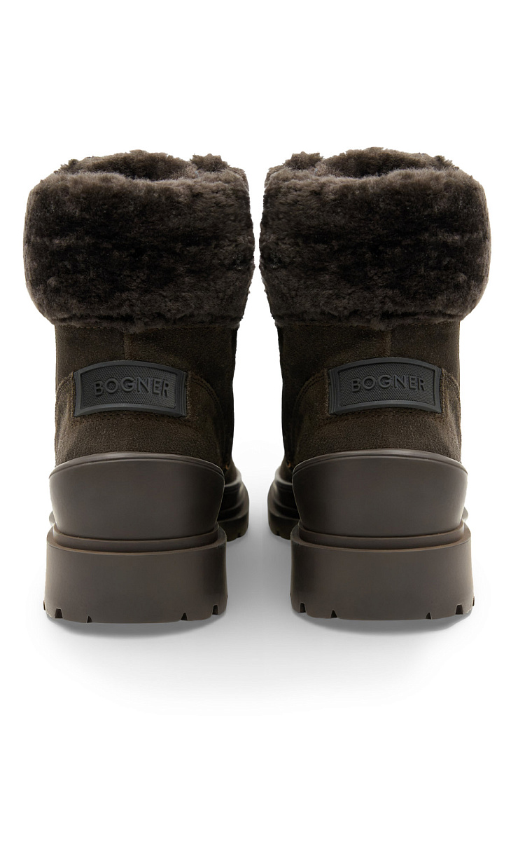Bogner: Ботинки из замши и меха