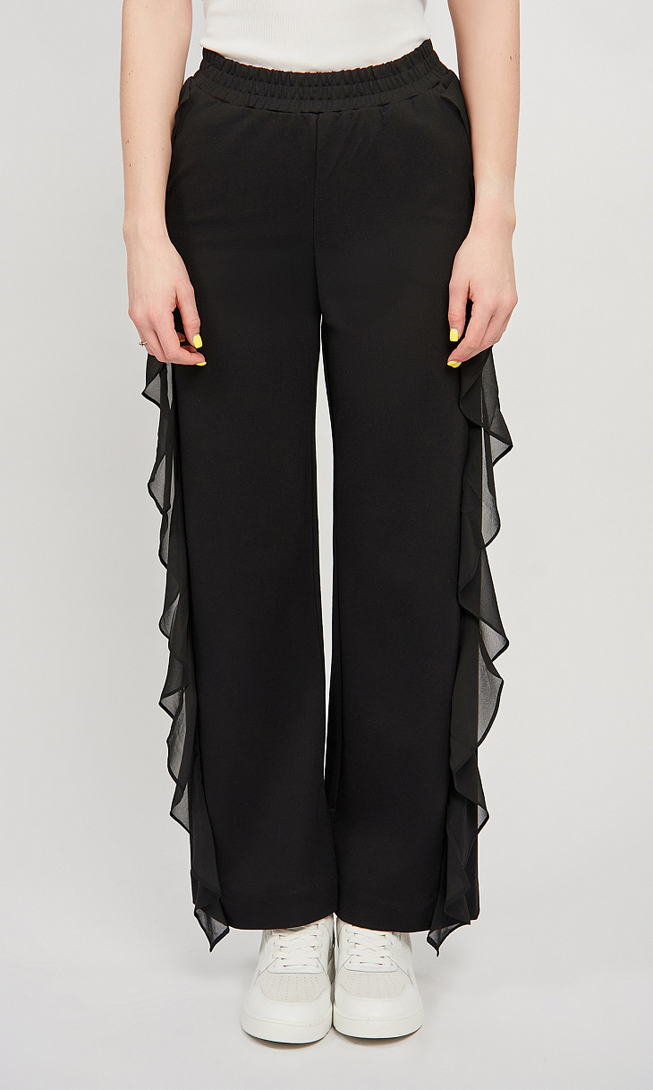 TWINSET: Брюки с оборками