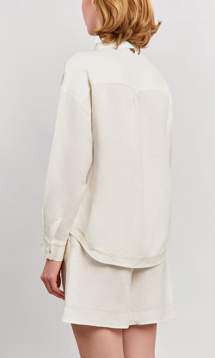 TWINSET: Рубашка из льна и вискозы