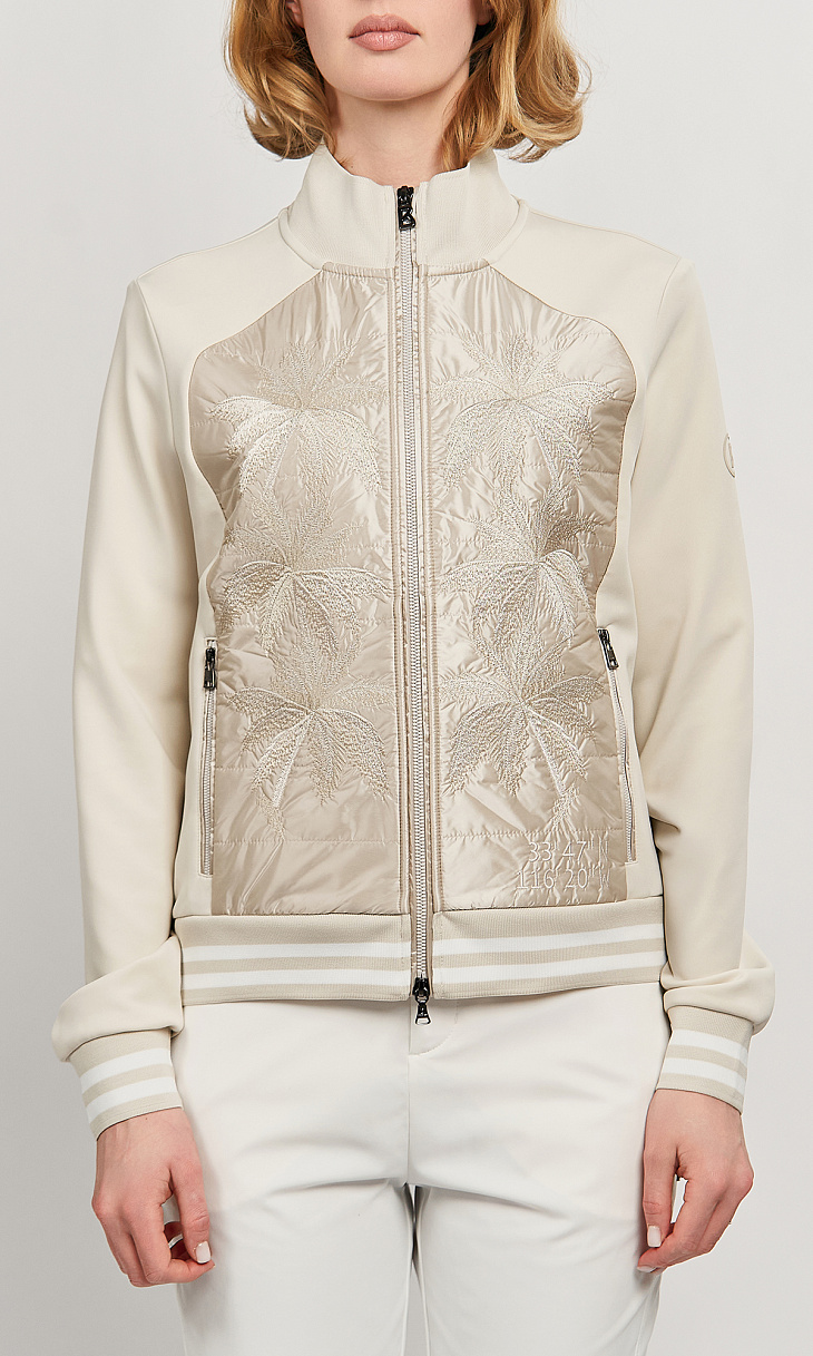 BOGNER: Куртка с атласной вставкой и вышивкой