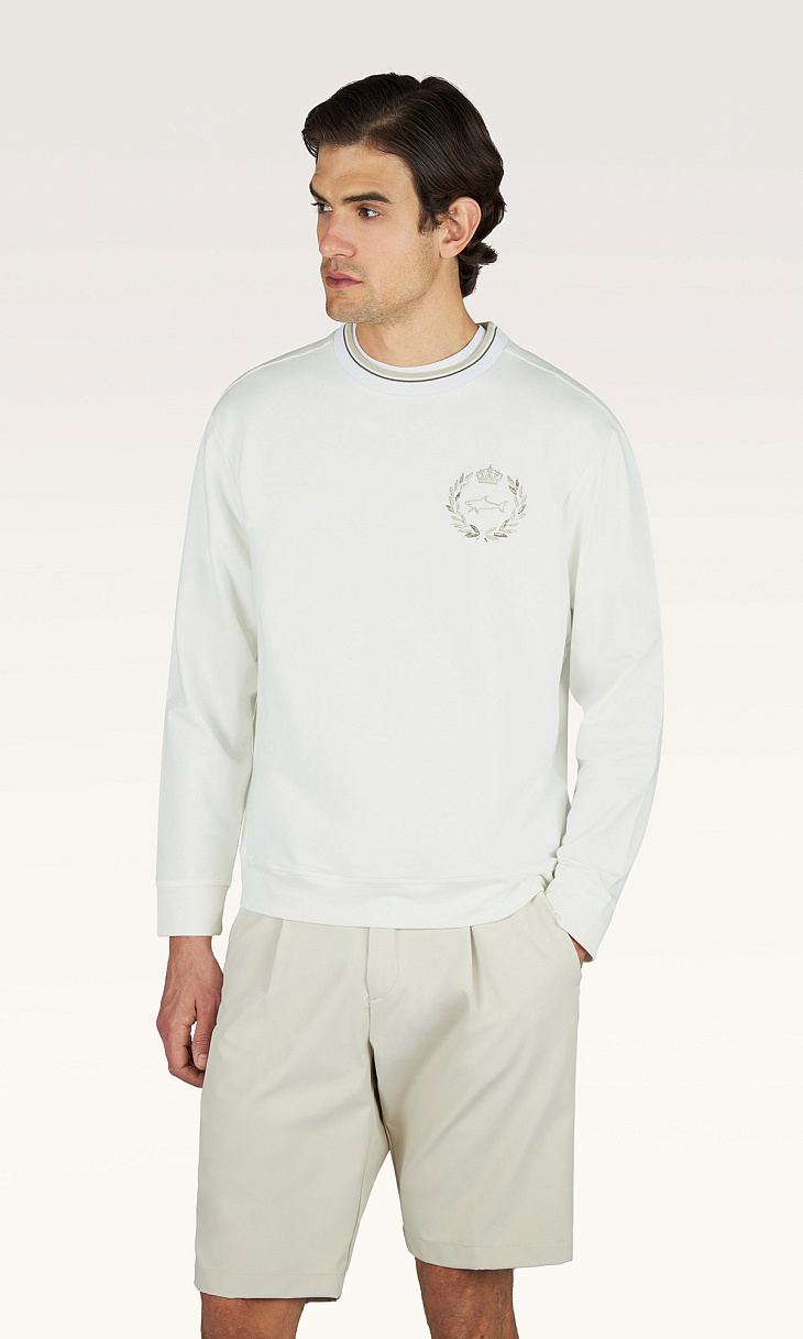 Paul Shark: Пуловер из хлопка с вышивкой