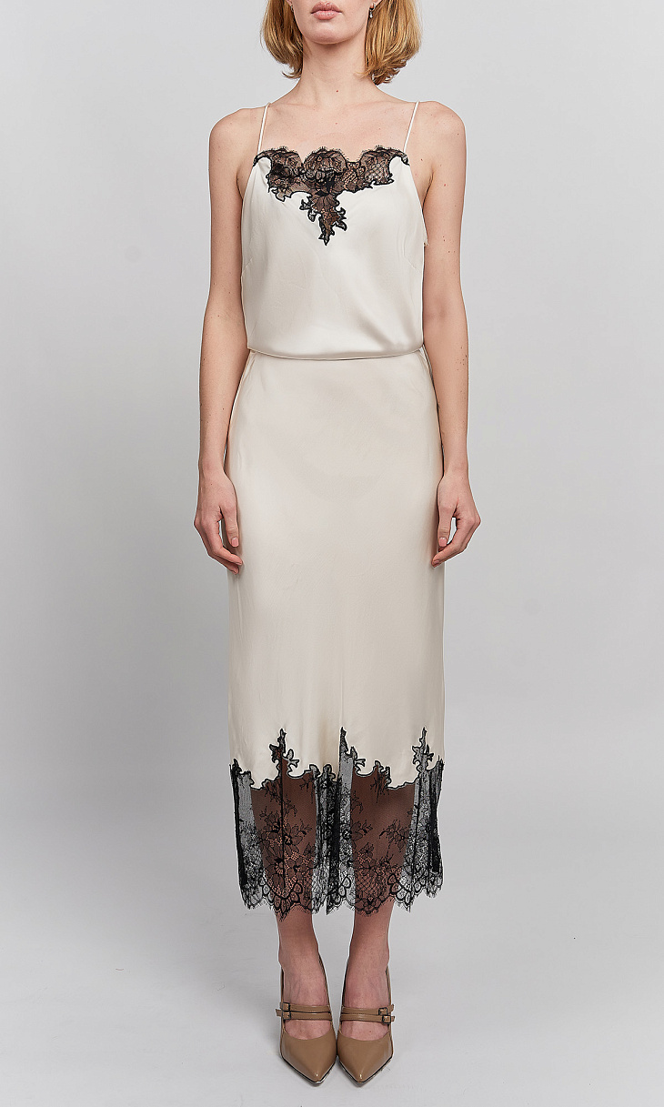 TWINSET: Топ с кружевом