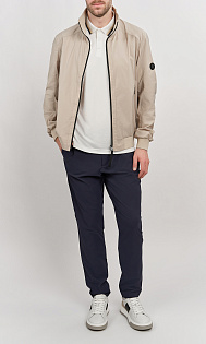 Поло с логотипом на рукаве