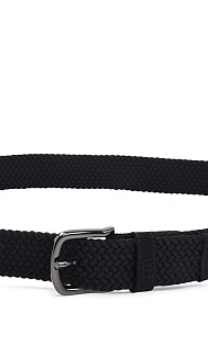 Плетеный ремень с замшевой отделкой