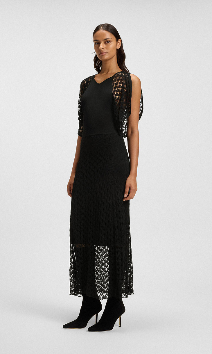 HUGO BOSS: Ажурное платье