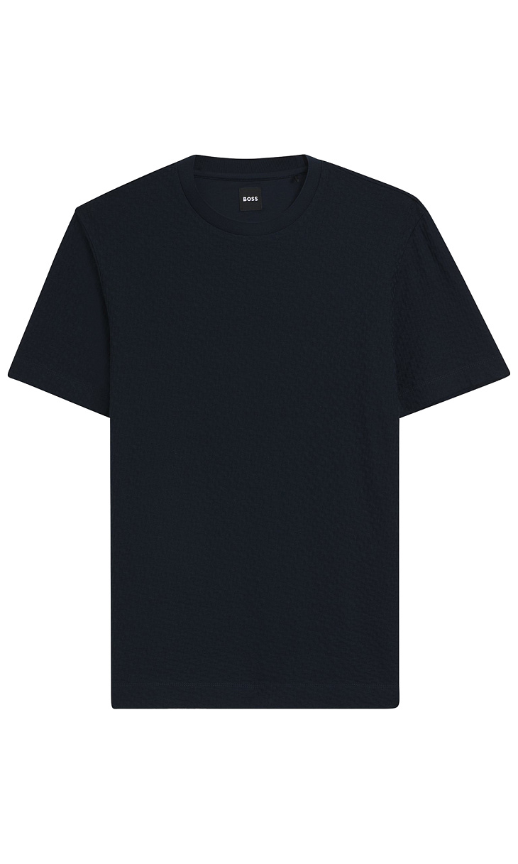 HUGO BOSS: Футболка с жаккардовым узором