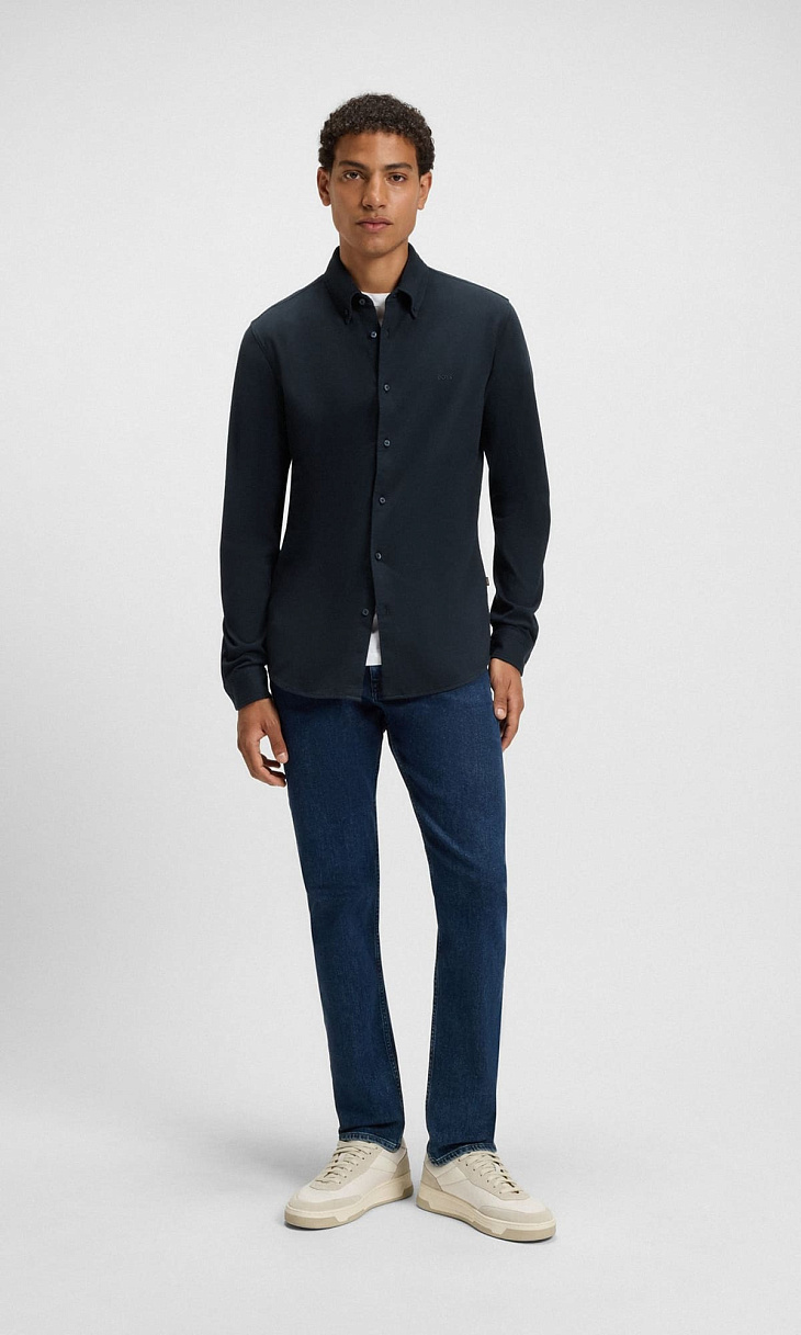 HUGO BOSS: Рубашка из джерси