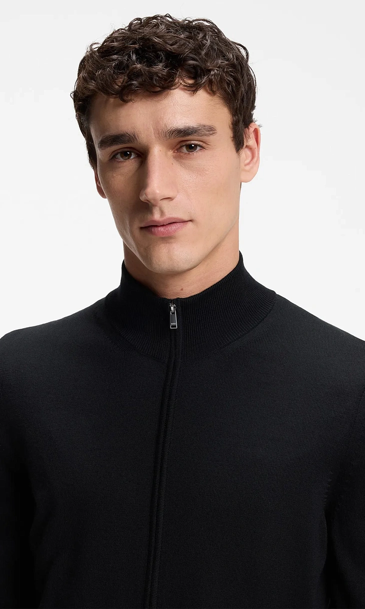 HUGO BOSS: Кардиган из шерсти мериноса