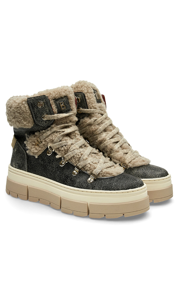 BOGNER: Ботинки из кожи и меха