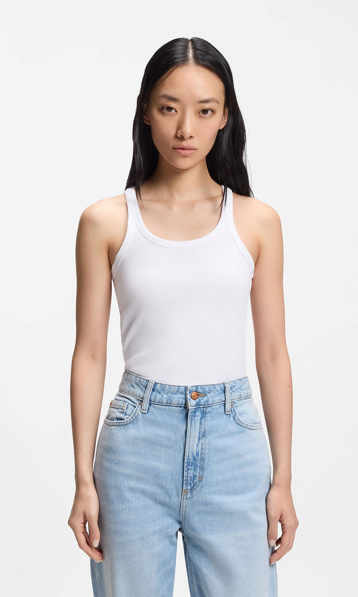 HUGO BOSS: Топ из хлопка