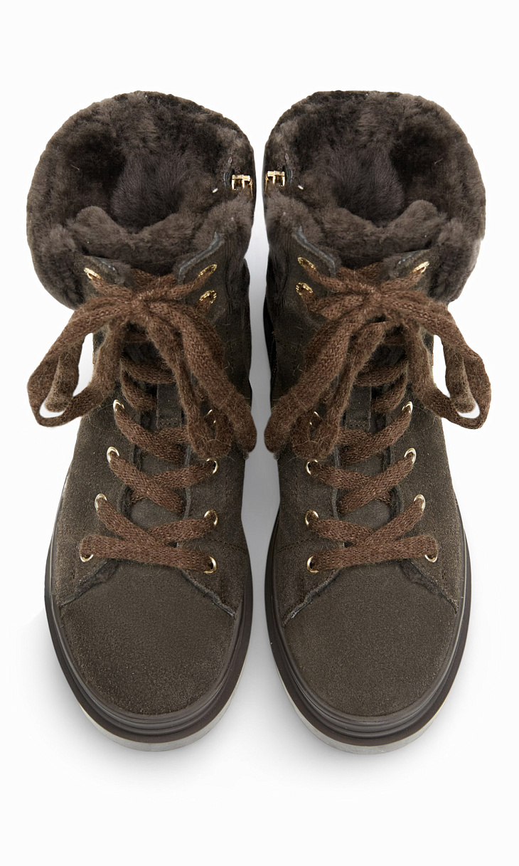 Bogner: Ботинки из замши и меха