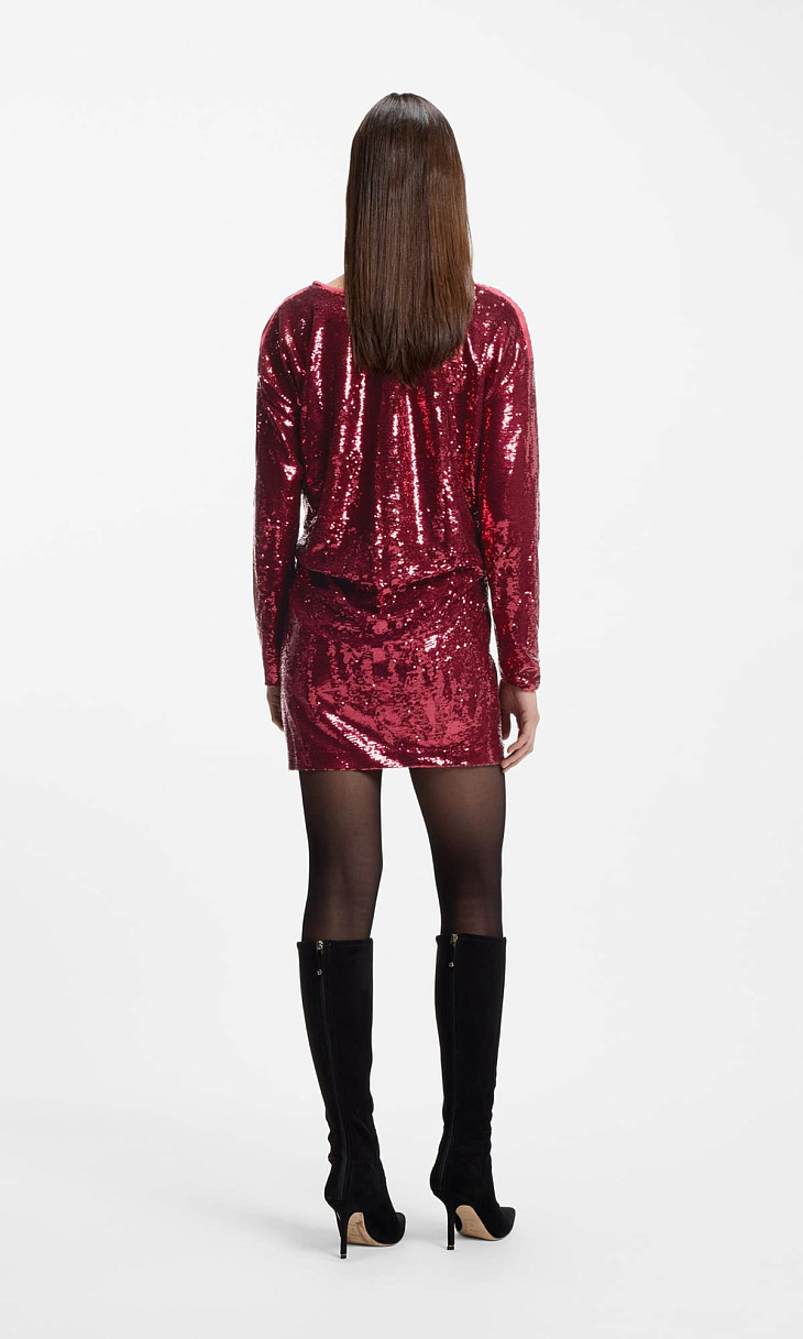 HUGO BOSS: Платье с пайетками