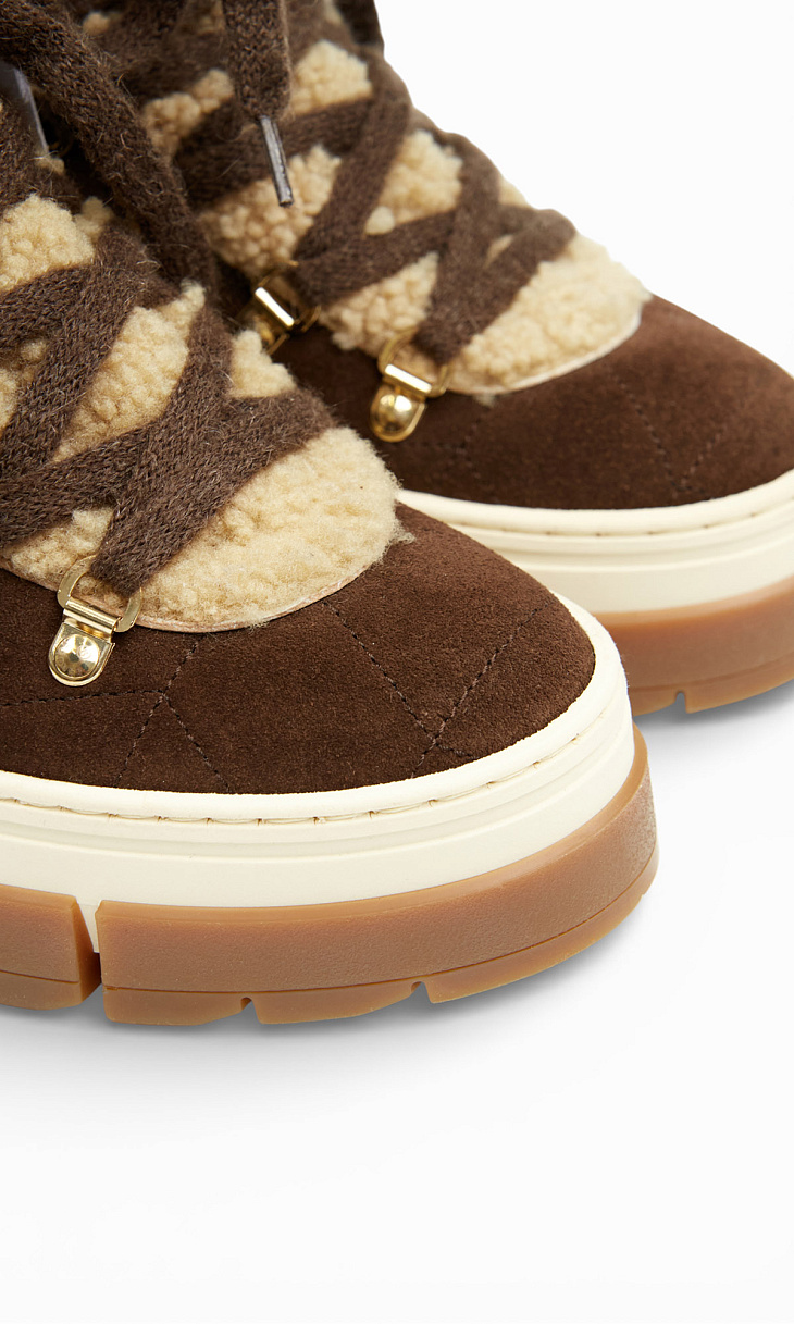 BOGNER: Ботинки из замши и меха