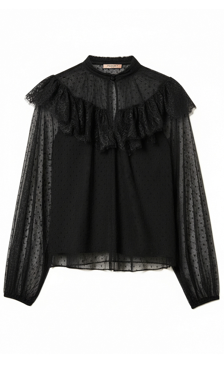 TWINSET: Блуза из тюли