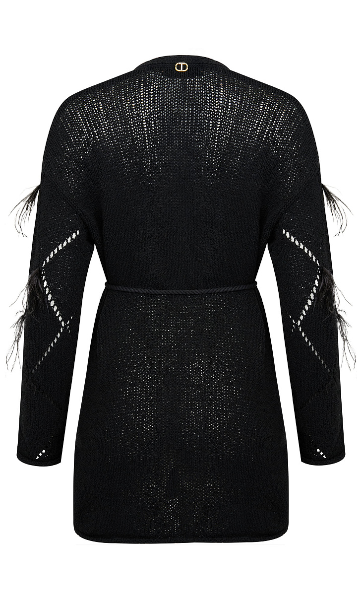 TWINSET: Кардиган с перьями