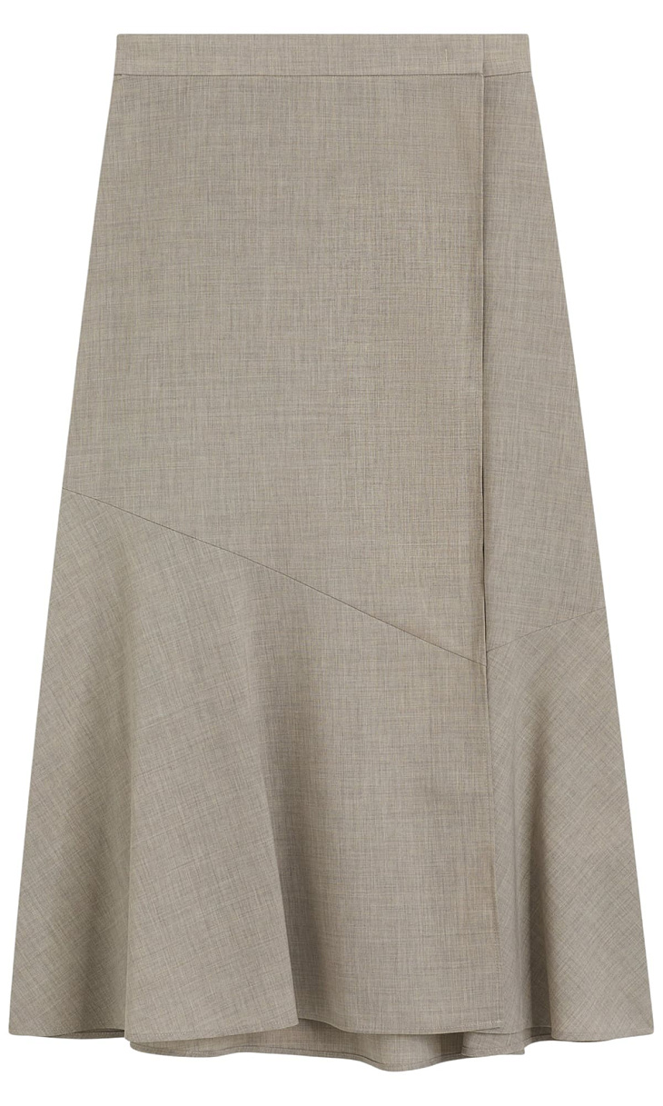 HUGO BOSS: Юбка из меланжевой шерсти