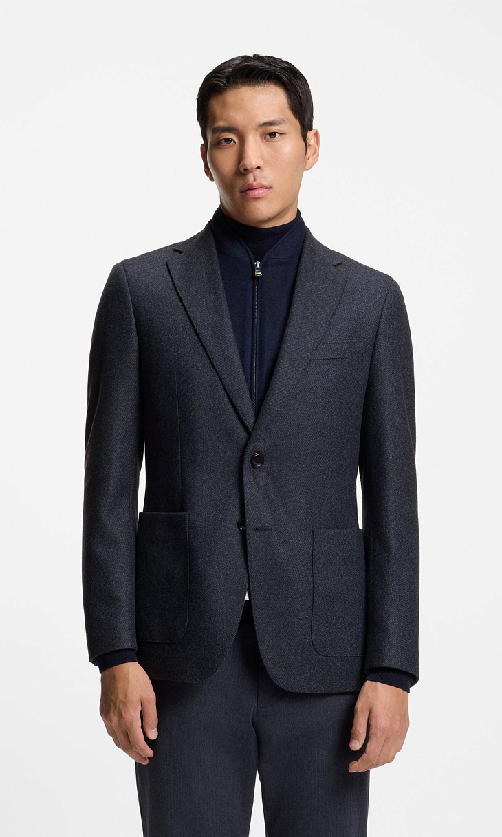 HUGO BOSS: Куртка из шерсти со вставкой