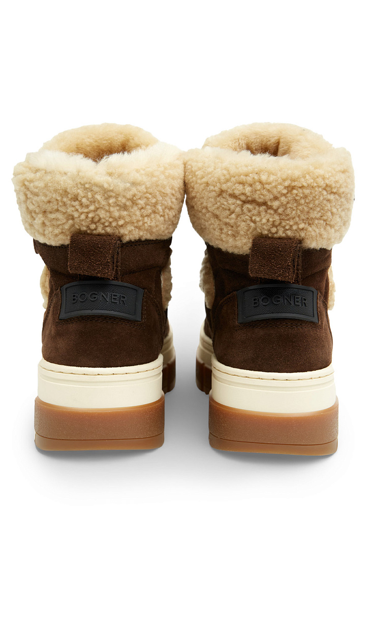 BOGNER: Ботинки из замши и меха