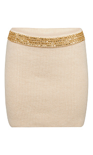 Трикотажная юбка с пайетками