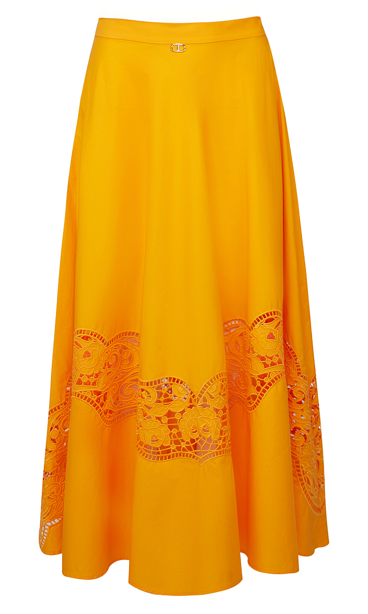 TWINSET: Юбка с английской вышивкой