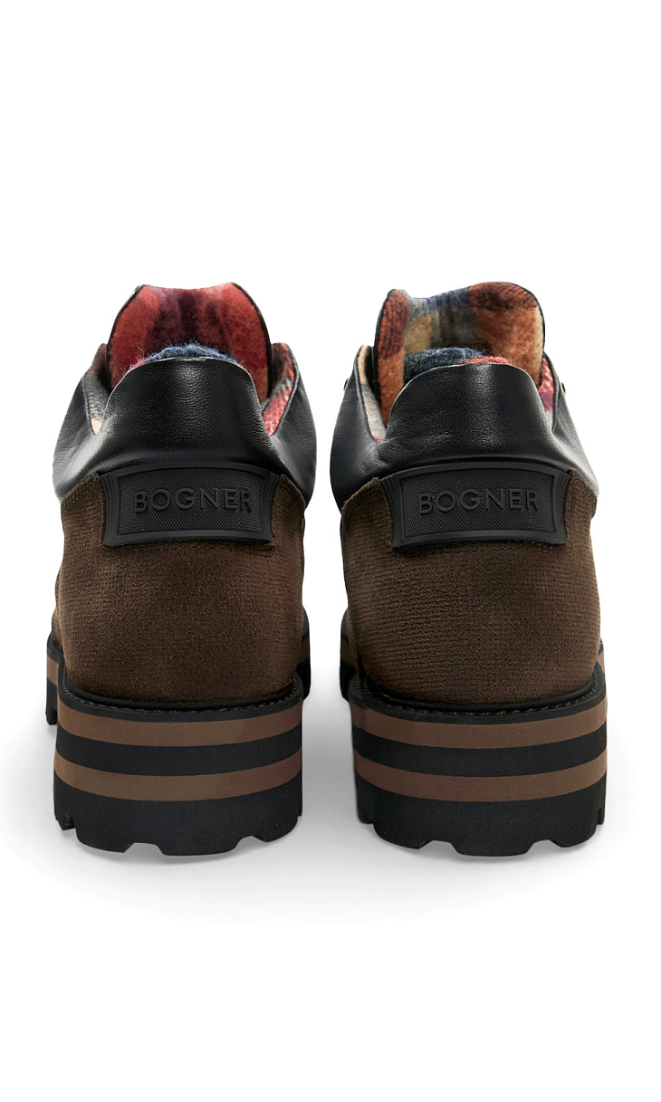 BOGNER: Ботинки из замши и шерсти