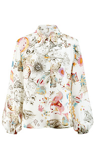 Блуза с принтом