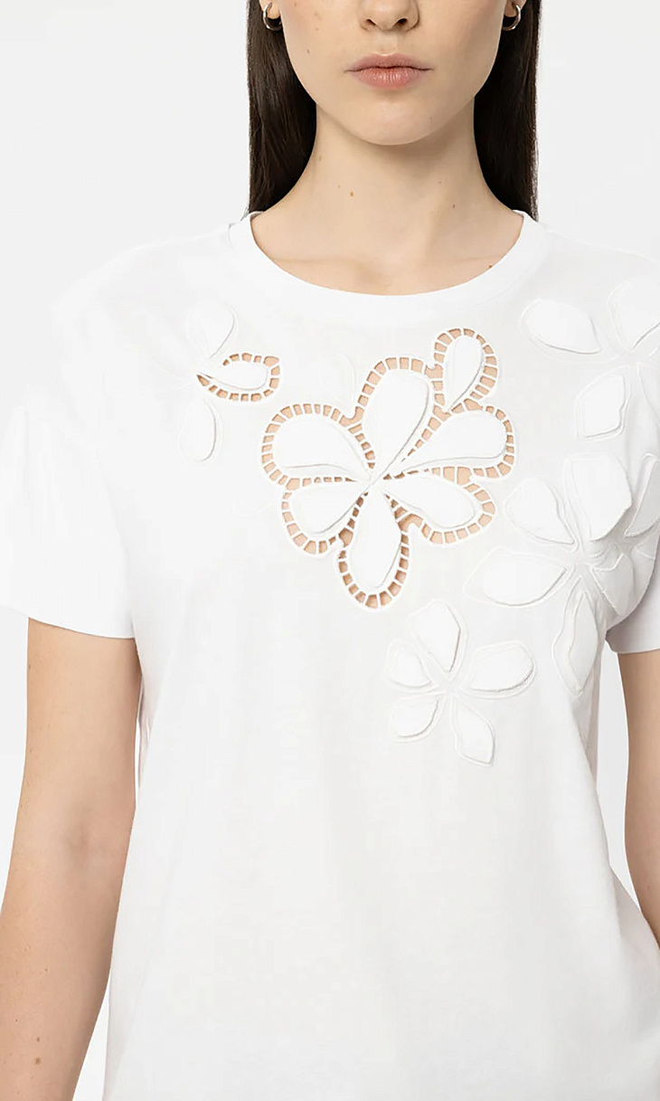 LUISA CERANO: Футболка с вышивкой