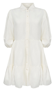 Платье-рубашка из льна