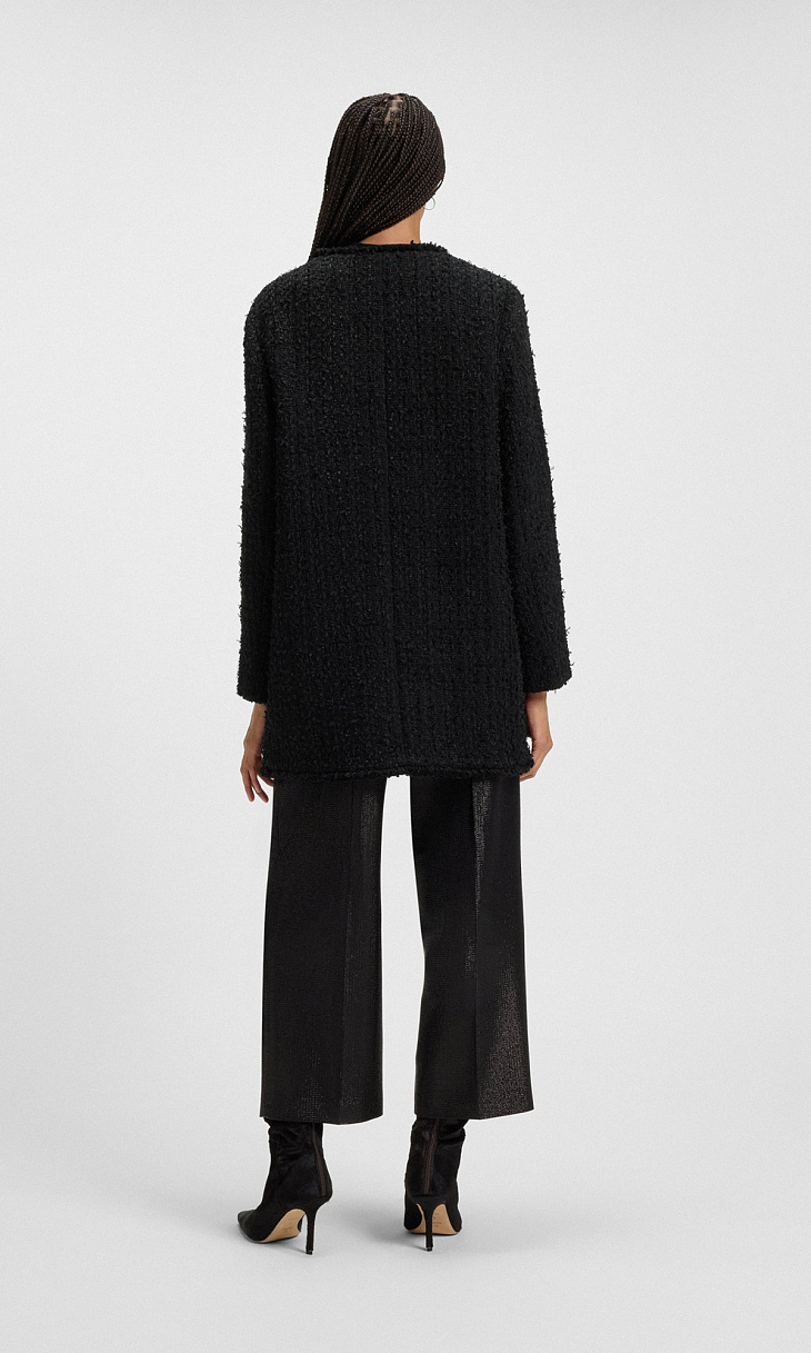 HUGO BOSS: Кардиган из бархатного твида