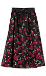 TWINSET: Юбка из поплина с вишневым принтом
