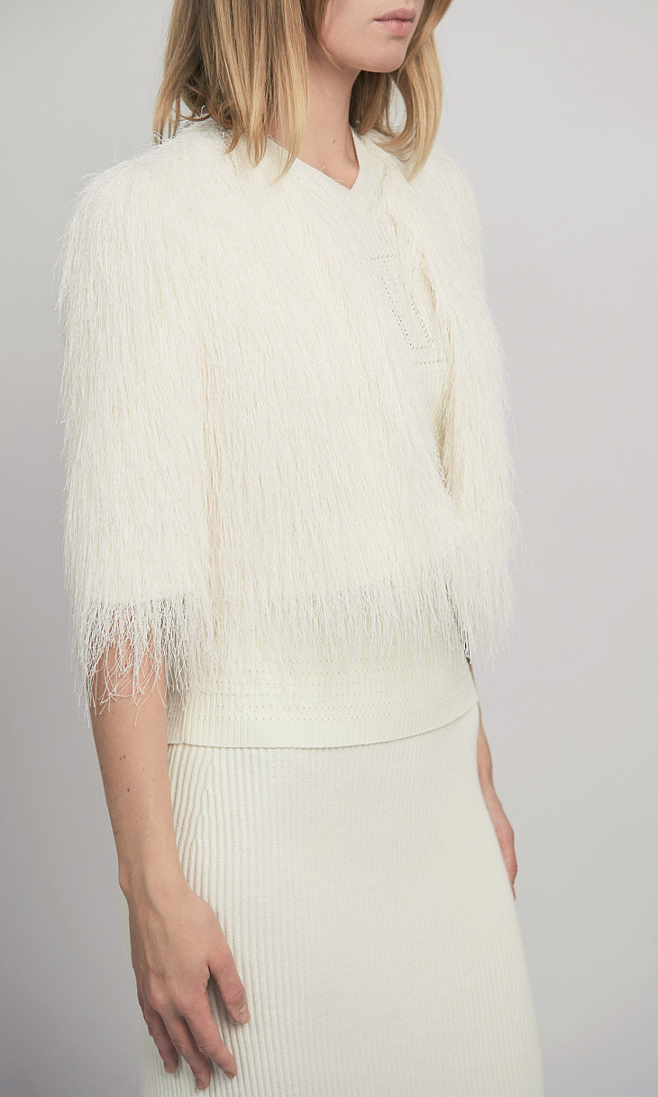 TWINSET: Жакет с длинным ворсом