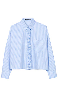 Рубашка из хлопка с рюшами