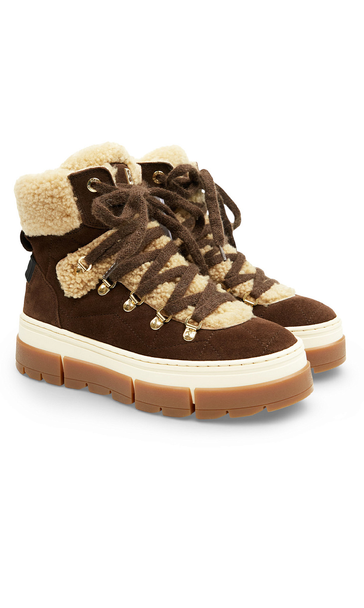 BOGNER: Ботинки из замши и меха