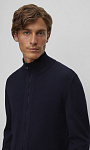 HUGO BOSS: Вязаный кардиган на молнии