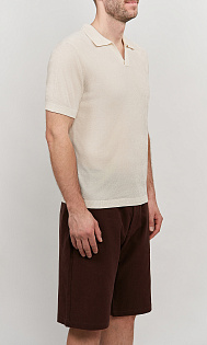 Поло из бархатистой ткани