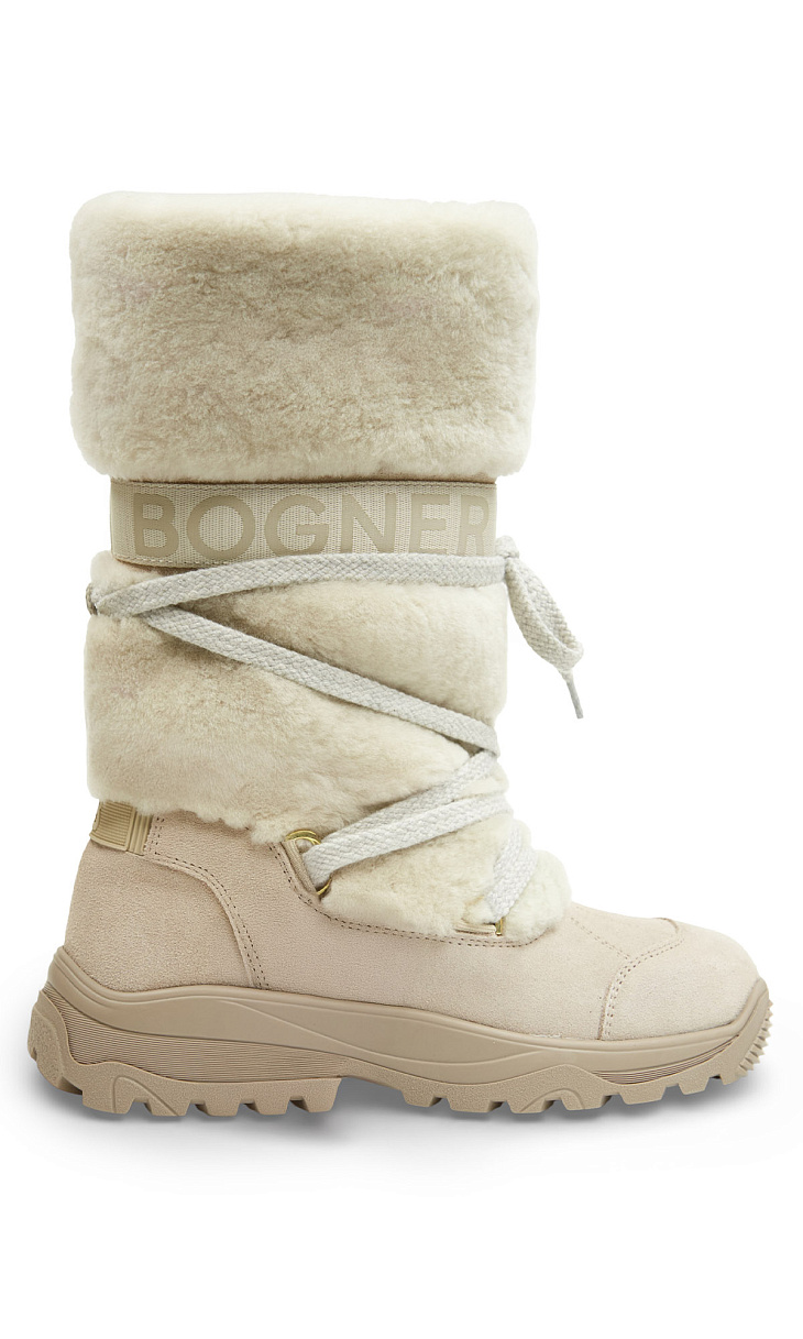 BOGNER: Сапоги из замши и меха