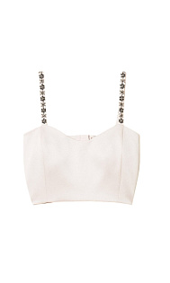 Атласный топ с вышивкой