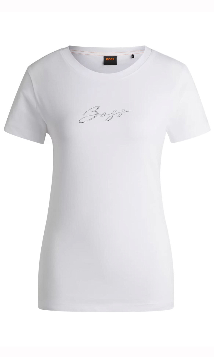 HUGO BOSS: Футболка из хлопка с принтом