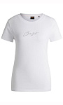 HUGO BOSS: Футболка из хлопка с принтом