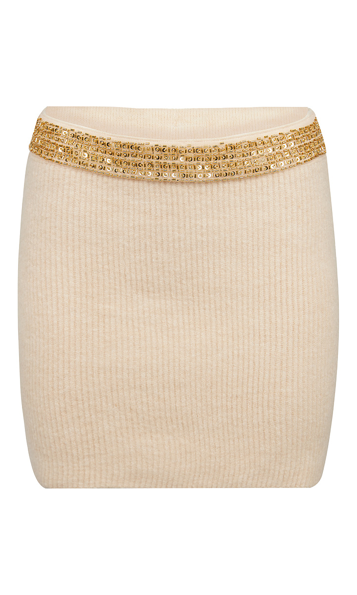 TWINSET: Трикотажная юбка с пайетками