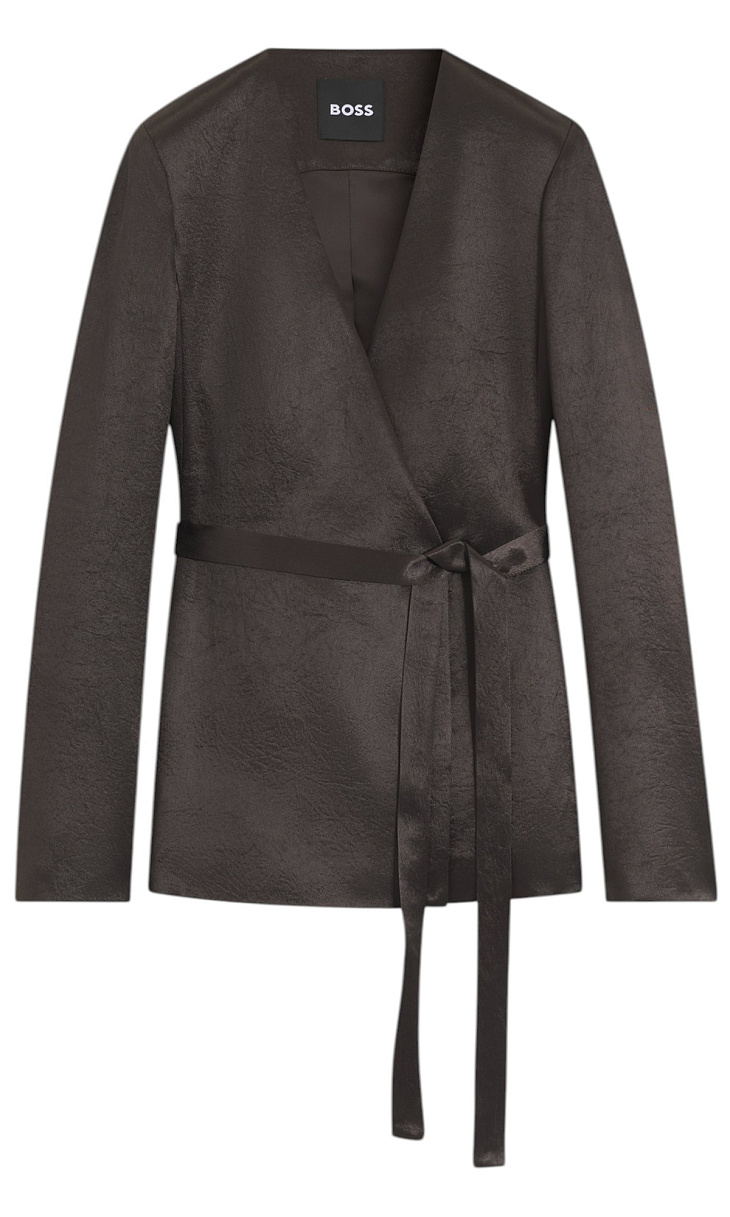 HUGO BOSS: Пиджак из блестящей саржи