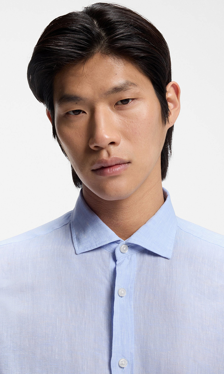 HUGO BOSS: Рубашка из льна