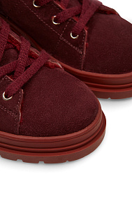 Ботинки из замши и меха