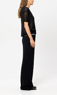 Брюки с атласной вставкой